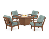Prairie 5-Piece Deep Seating Set with Fire Pit Table