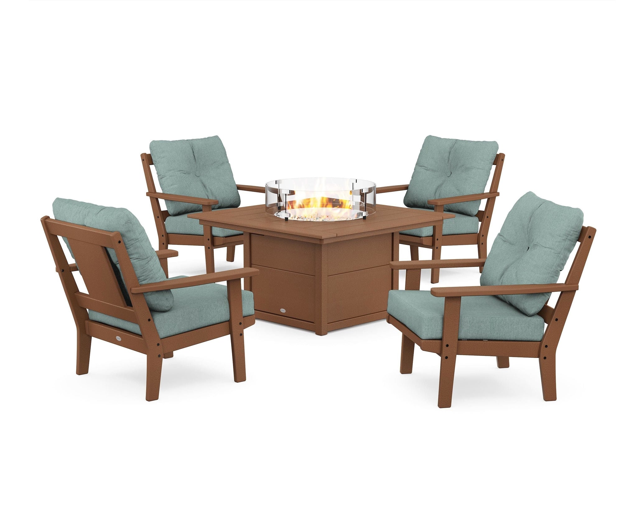 Prairie 5-Piece Deep Seating Set with Fire Pit Table