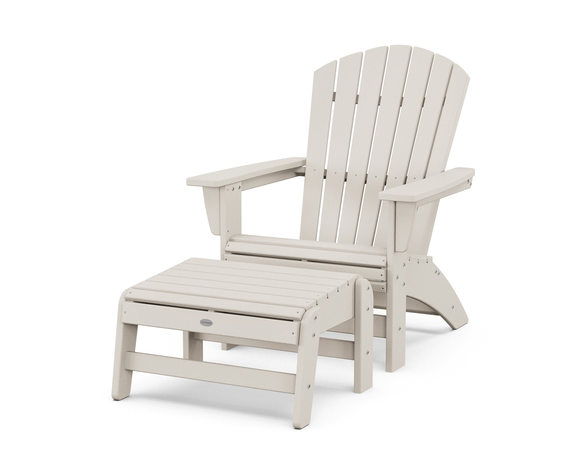 Nautical Grand Adirondack Chair with Ottoman