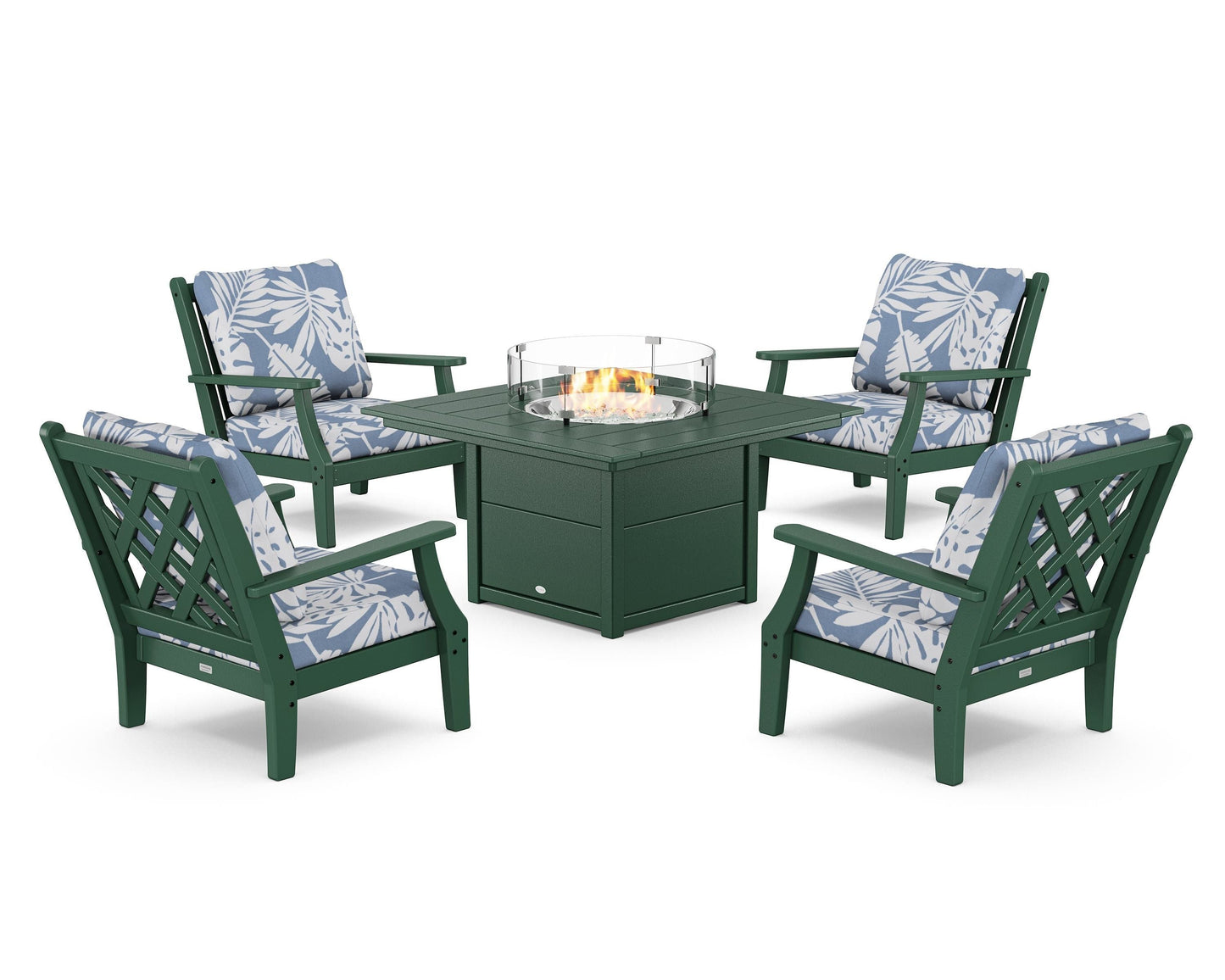 Wovendale 5-Piece Deep Seating Set with Fire Pit Table
