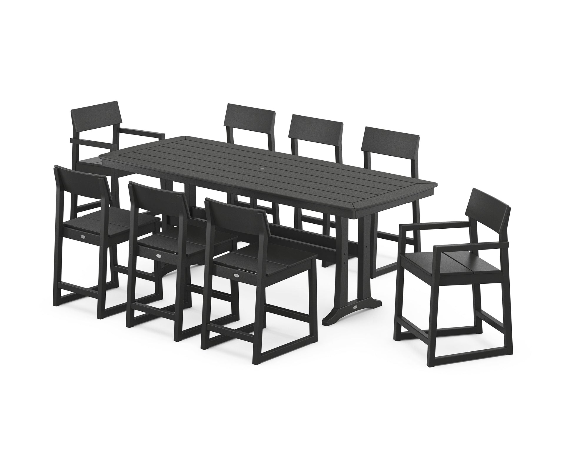 EDGE 9-Piece Counter Set with Trestle Legs