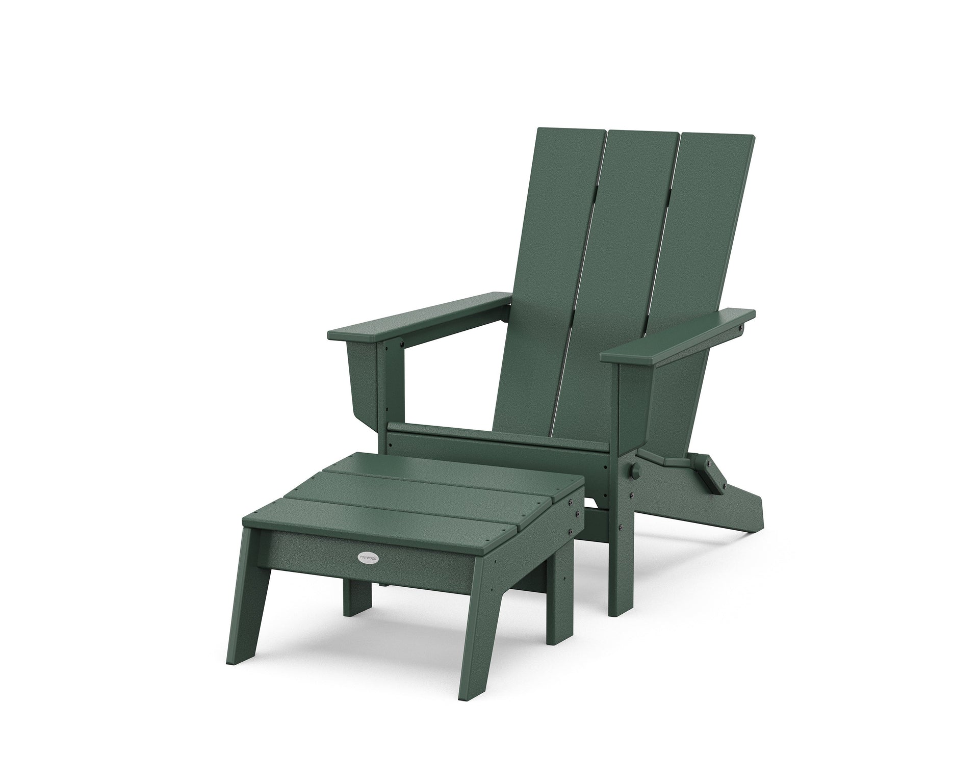 Modern Studio Folding Adirondack Chair with Ottoman