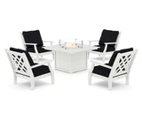 Wovendale 5-Piece Deep Seating Set with Fire Pit Table