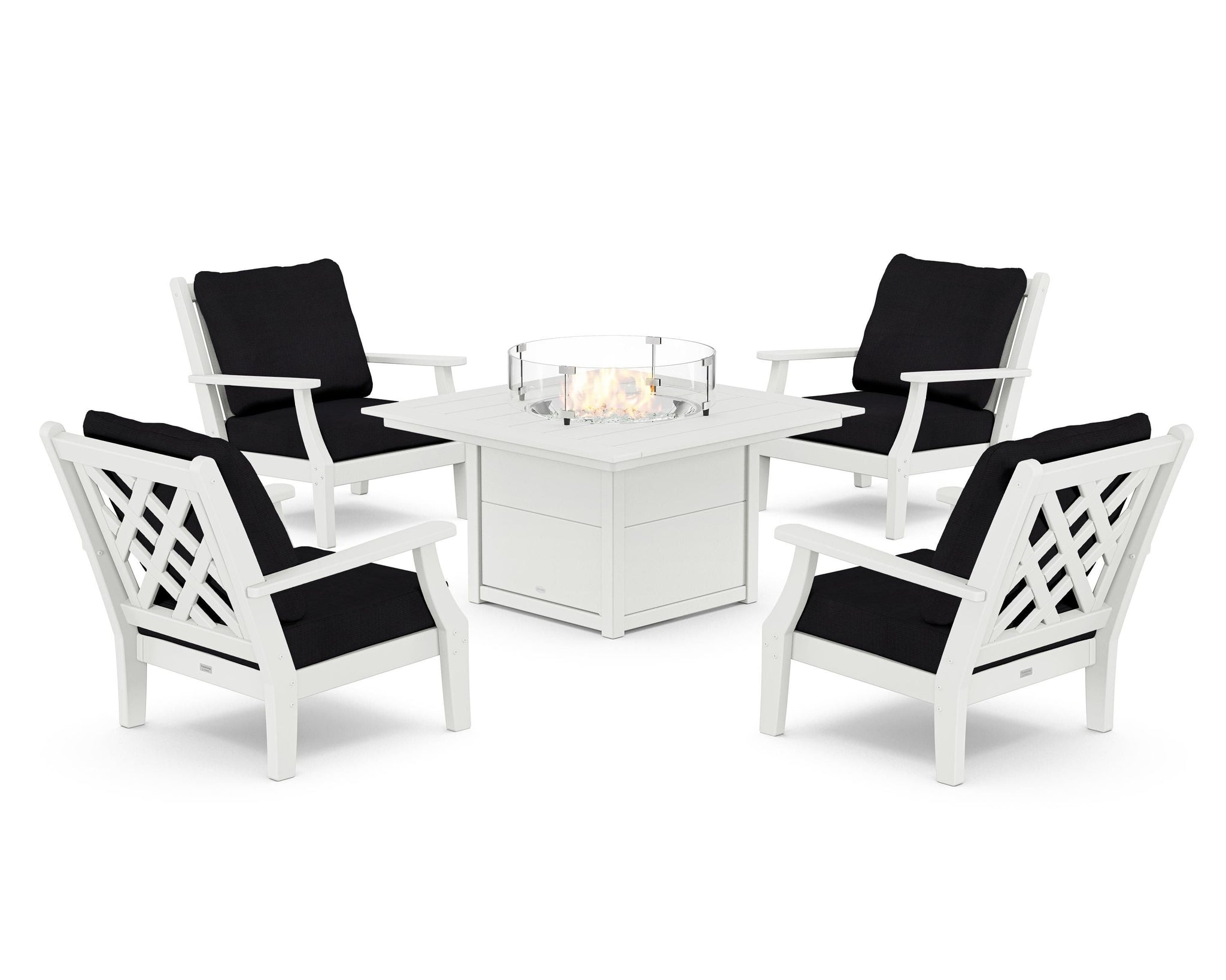 Wovendale 5-Piece Deep Seating Set with Fire Pit Table