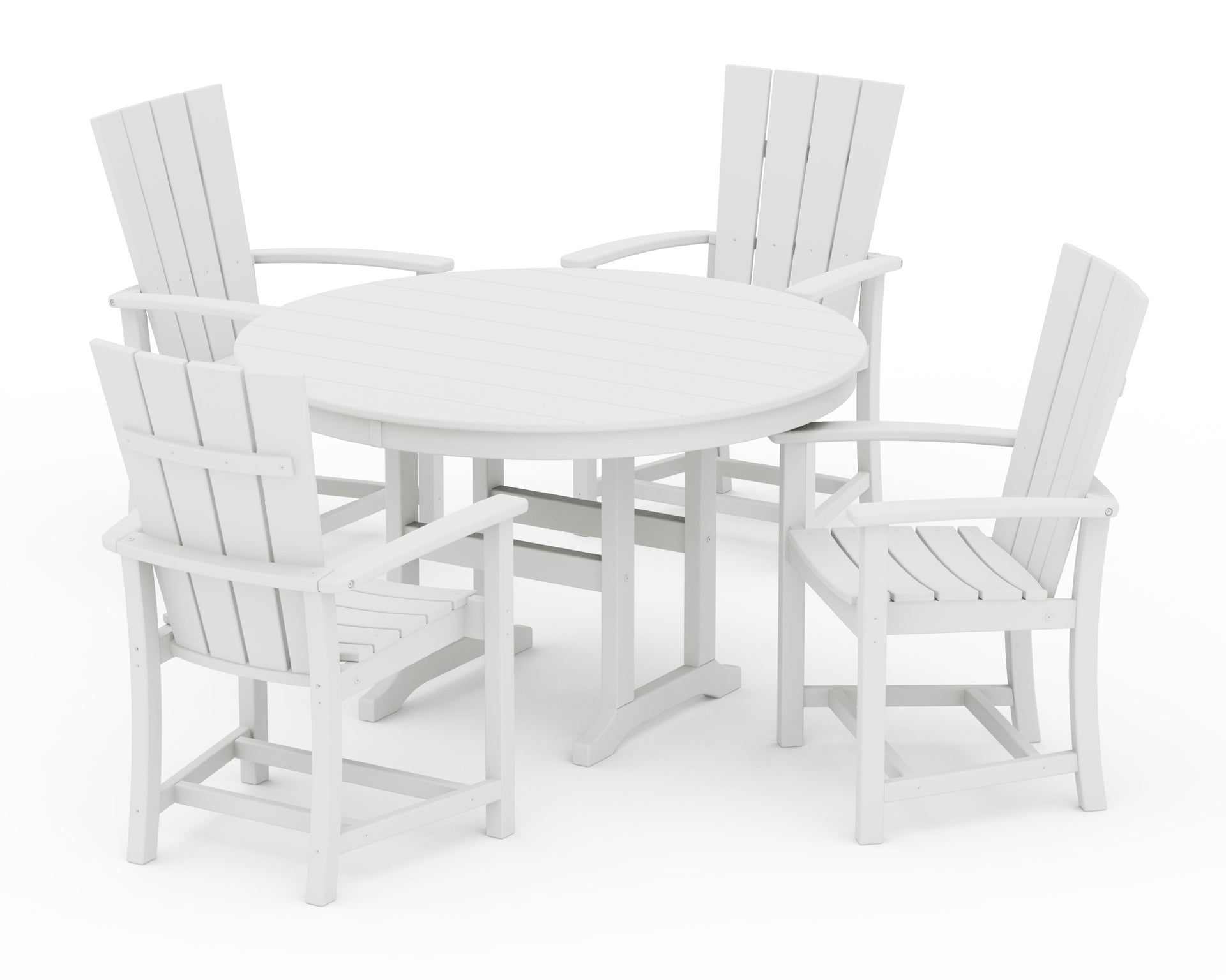 Quattro 5-Piece Round Farmhouse Dining Set