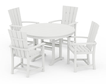 Quattro 5-Piece Round Farmhouse Dining Set