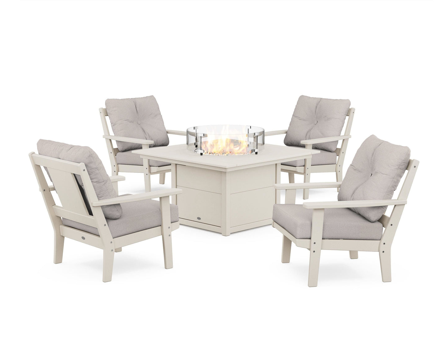 Prairie 5-Piece Deep Seating Set with Fire Pit Table