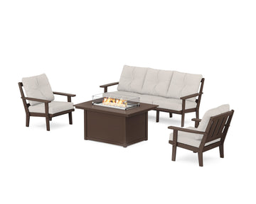 Oxford Deep Seating Fire Pit Table Set