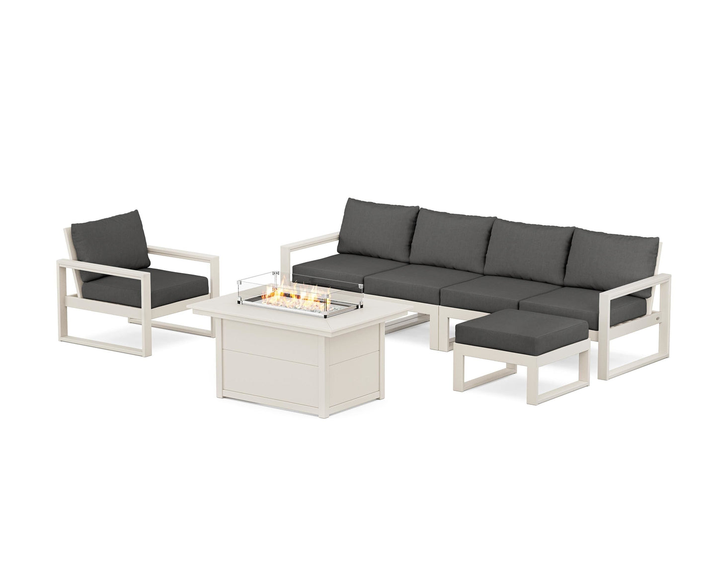 EDGE Sectional Lounge and Fire Pit Set