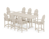 Classic Adirondack 9-Piece Farmhouse Counter Set with Trestle Legs