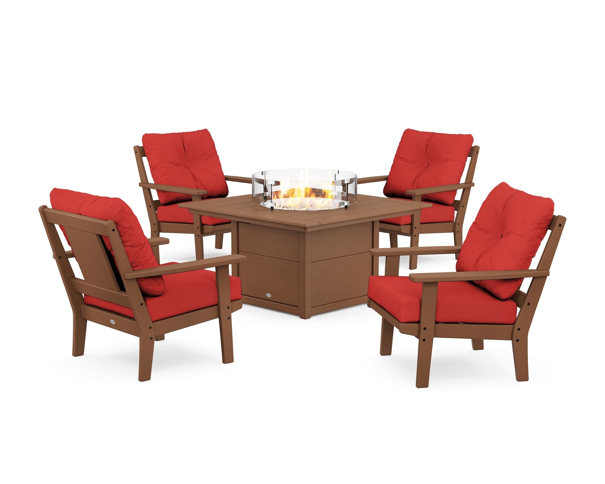 Prairie 5-Piece Deep Seating Set with Fire Pit Table