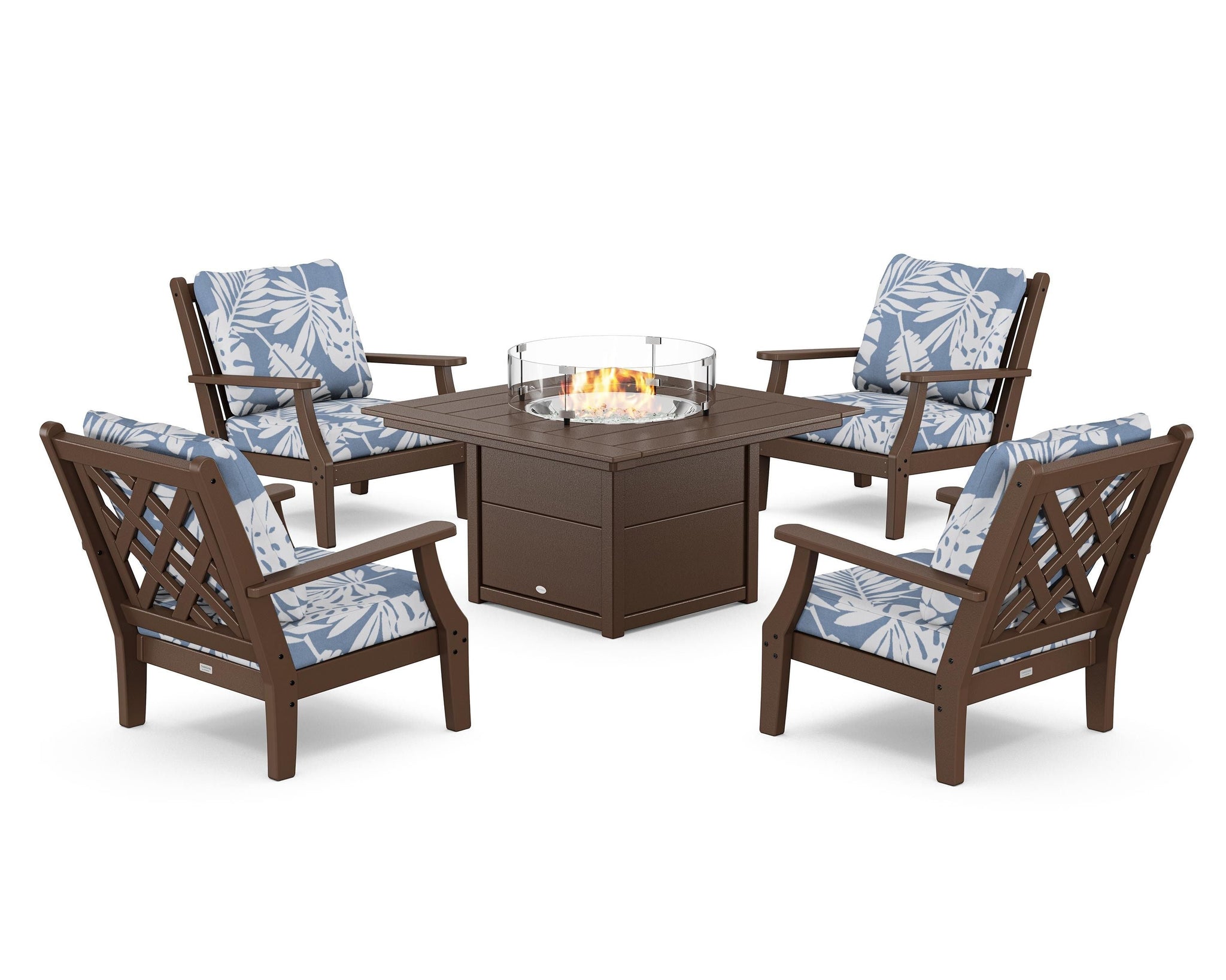 Wovendale 5-Piece Deep Seating Set with Fire Pit Table