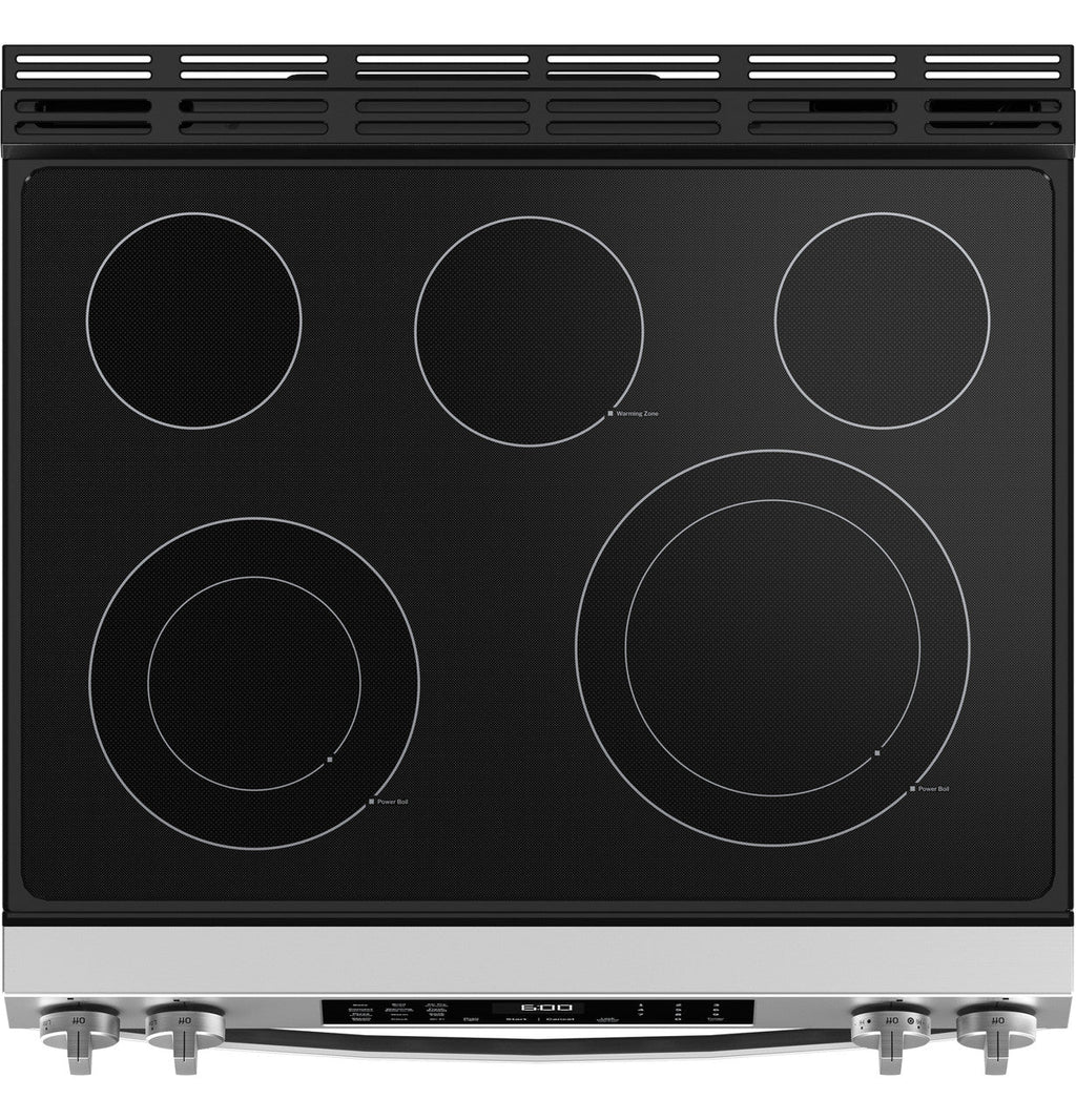 GE® ENERGY STAR® 30" Slide-In Electric Convection Range with No Preheat Air Fry and EasyWash™ Oven Tray