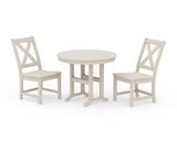 Braxton Side Chair 3-Piece Round Dining Set