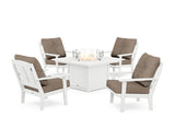 Mission 5-Piece Deep Seating Set with Fire Pit Table