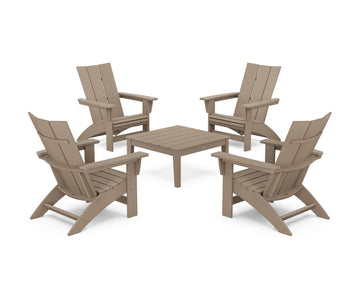 5-Piece Modern Grand Adirondack Chair Conversation Group