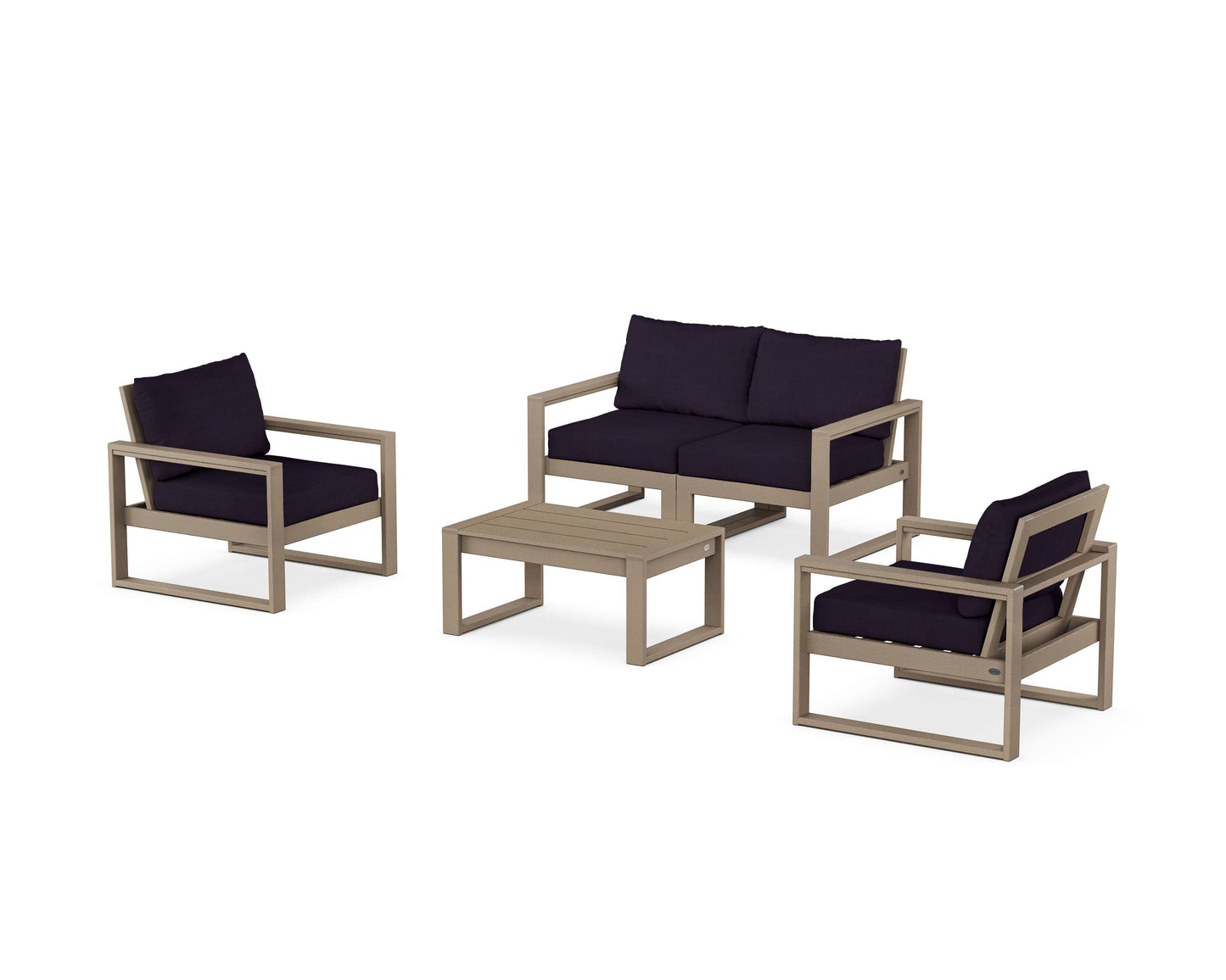 EDGE Sectional 4-Piece Deep Seating Set with Loveseat