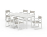 EDGE Sling Arm Chair 7-Piece Parsons Dining Set