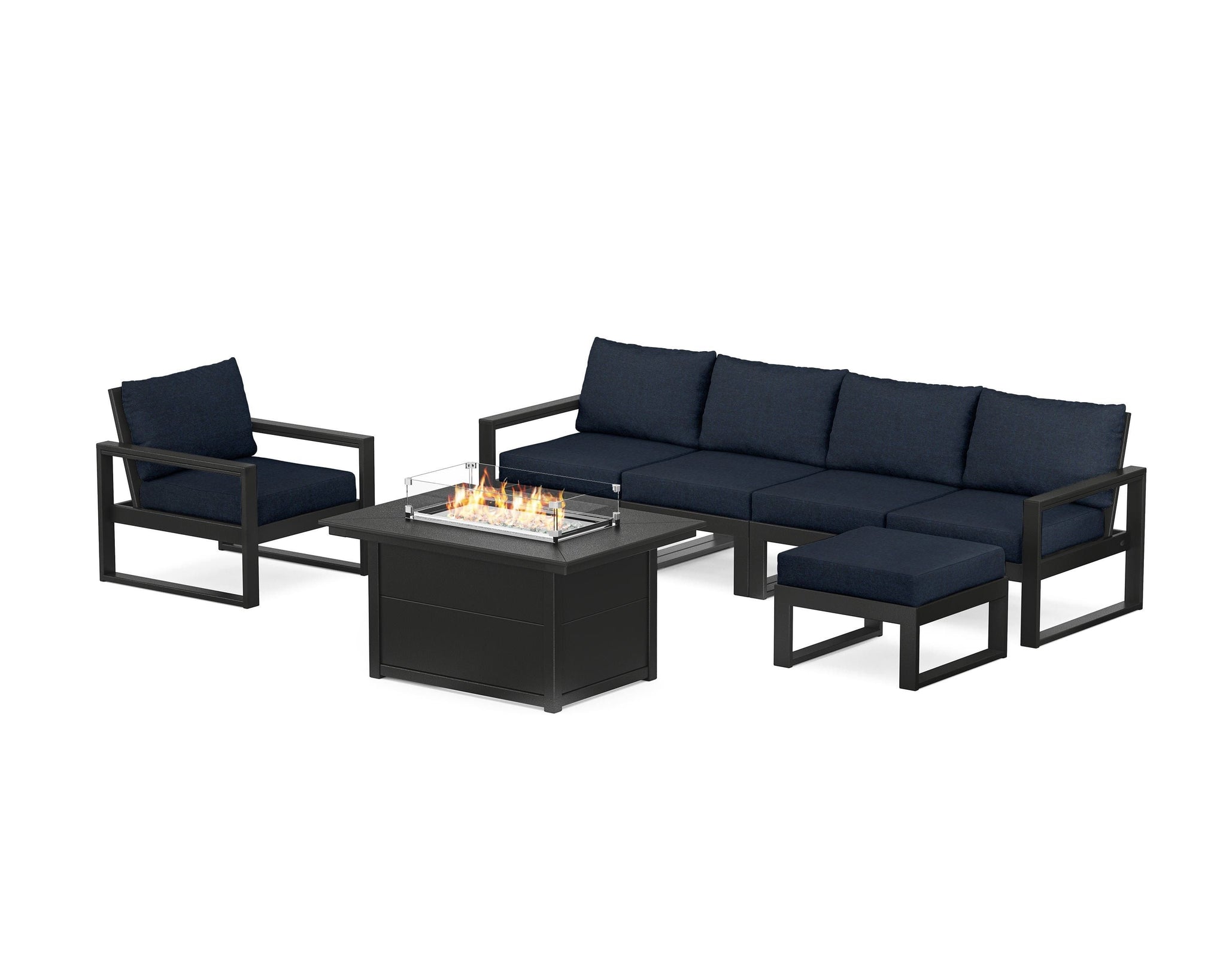 EDGE Sectional Lounge and Fire Pit Set