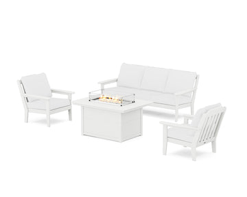 Cottage Deep Seating Fire Pit Table Set