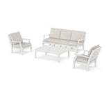 Chinoiserie 4-Piece Deep Seating Set with Sofa