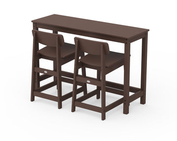 Modern Studio Urban Lowback Counter Chair 3-Piece Balcony Set
