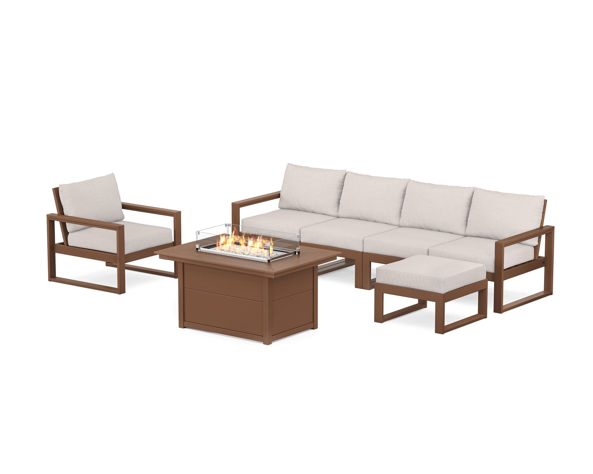 EDGE Sectional Lounge and Fire Pit Set