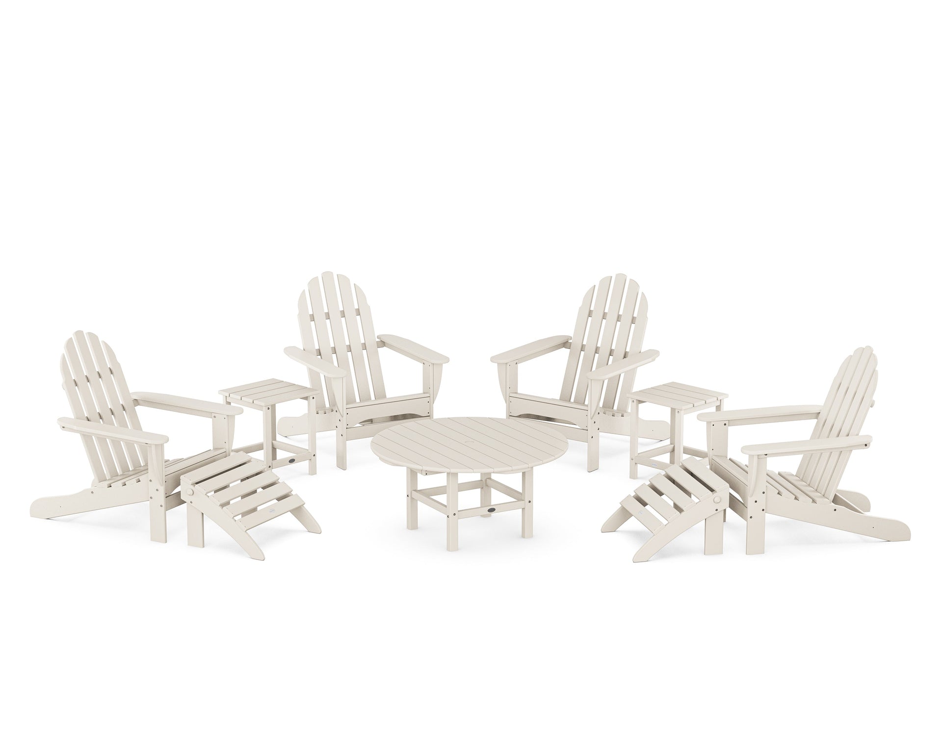 Classic Adirondack Chair 9-Piece Conversation Set