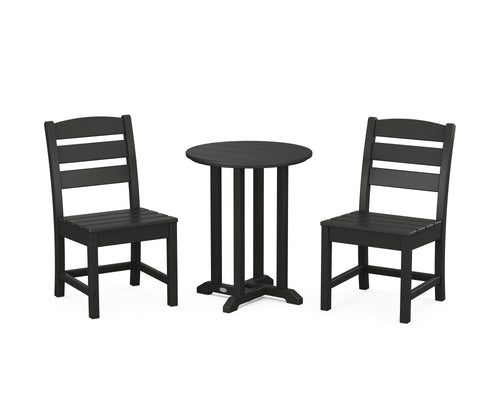 Lakeside Side Chair 3-Piece Round Bistro Dining Set