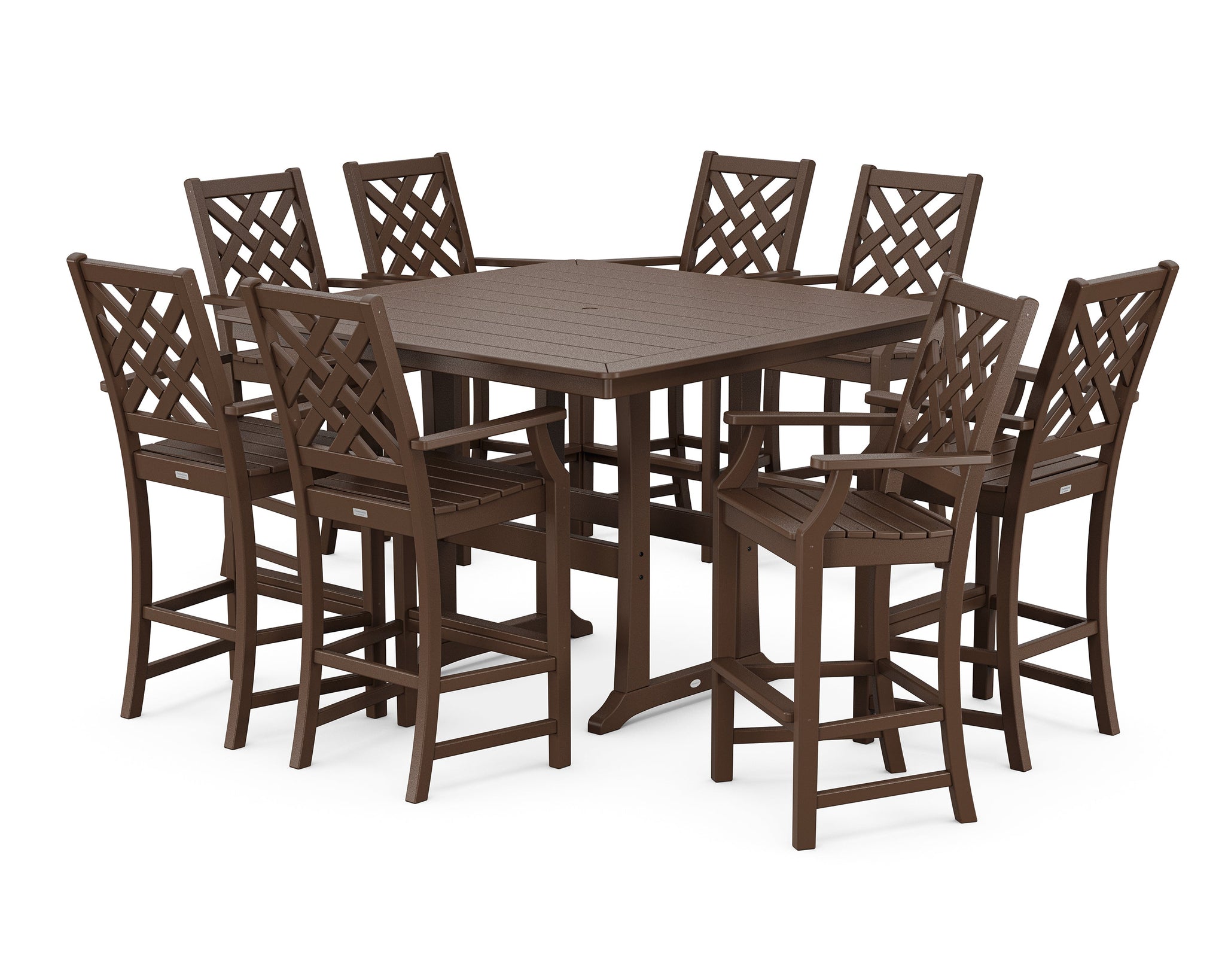 Wovendale 9-Piece Square Bar Set with Trestle Legs