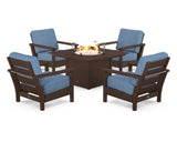 Harbour 5-Piece Conversation Set with Fire Pit Table