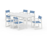 EDGE Sling Arm Chair 7-Piece Parsons Dining Set