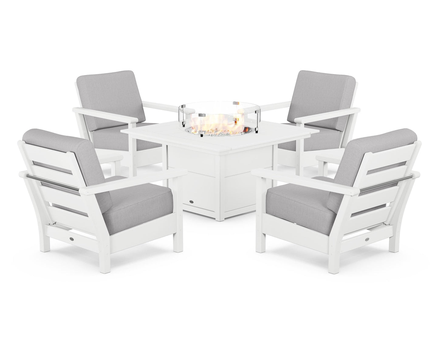 Harbour 5-Piece Conversation Set with Fire Pit Table
