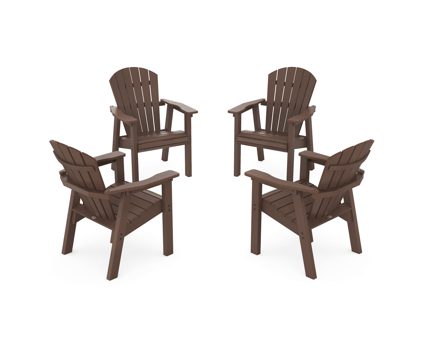 Seashell 4-Piece Upright Adirondack Conversation Set