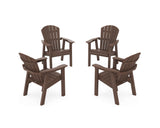 Seashell 4-Piece Upright Adirondack Conversation Set