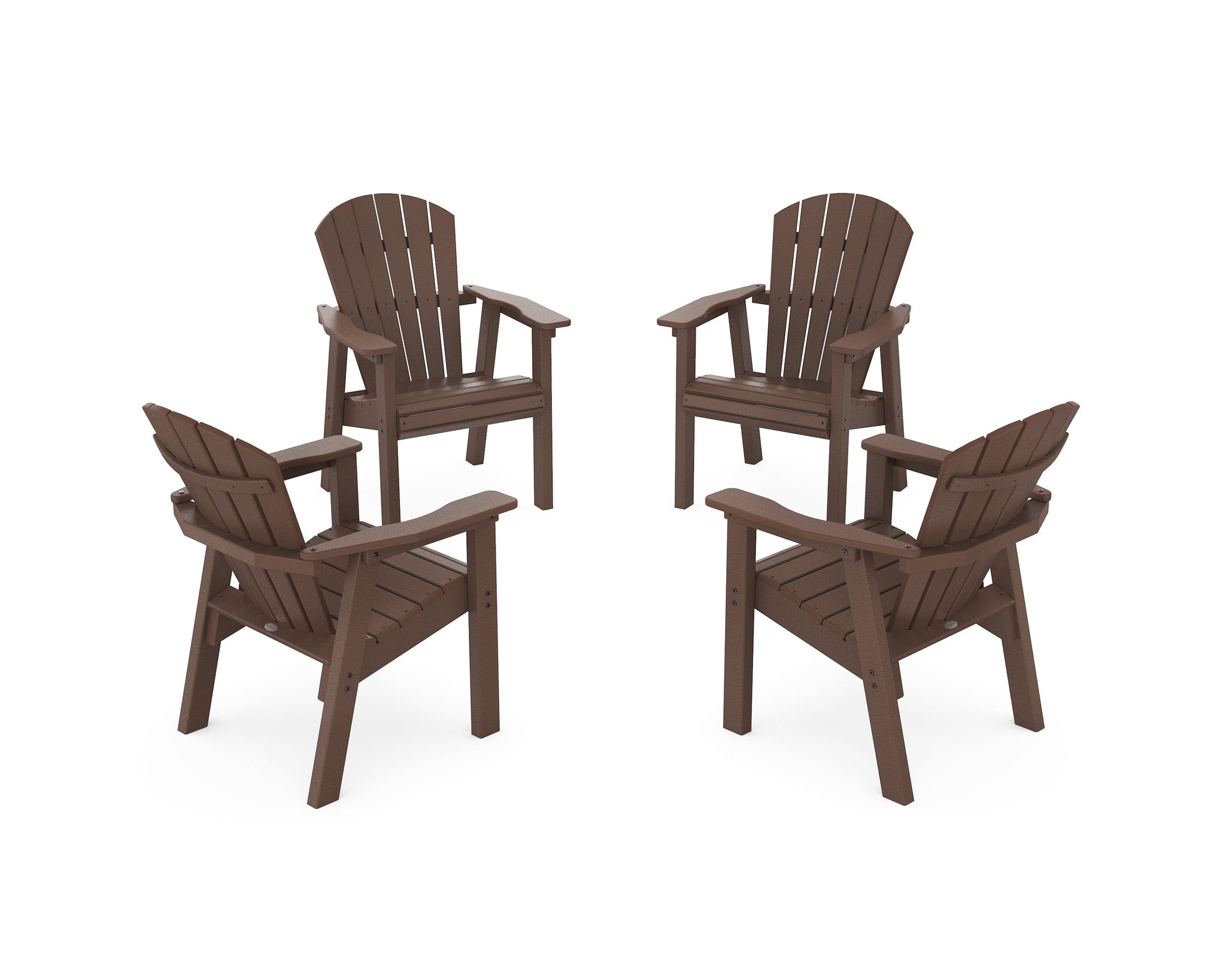 Seashell 4-Piece Upright Adirondack Conversation Set