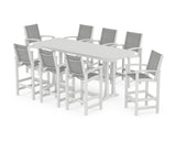 Coastal 9-Piece Bar Set with Trestle Legs