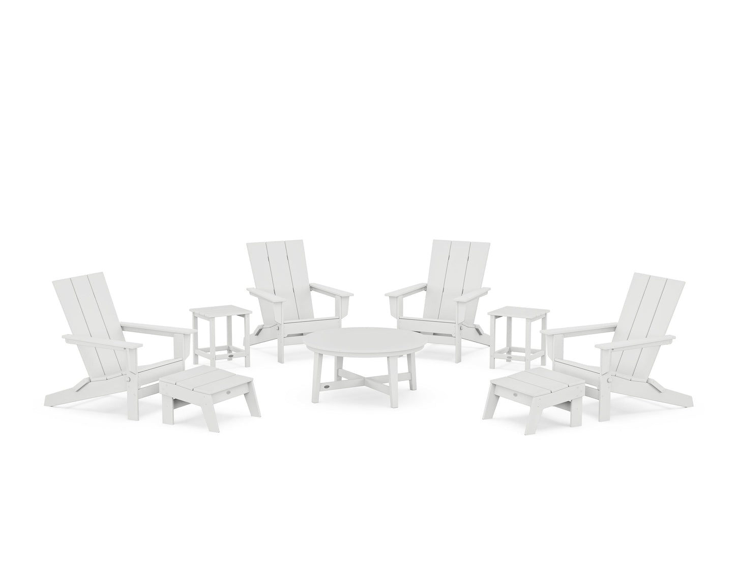 Modern Studio Folding Adirondack 9-Piece Conversation Set