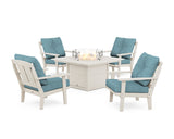 Mission 5-Piece Deep Seating Set with Fire Pit Table