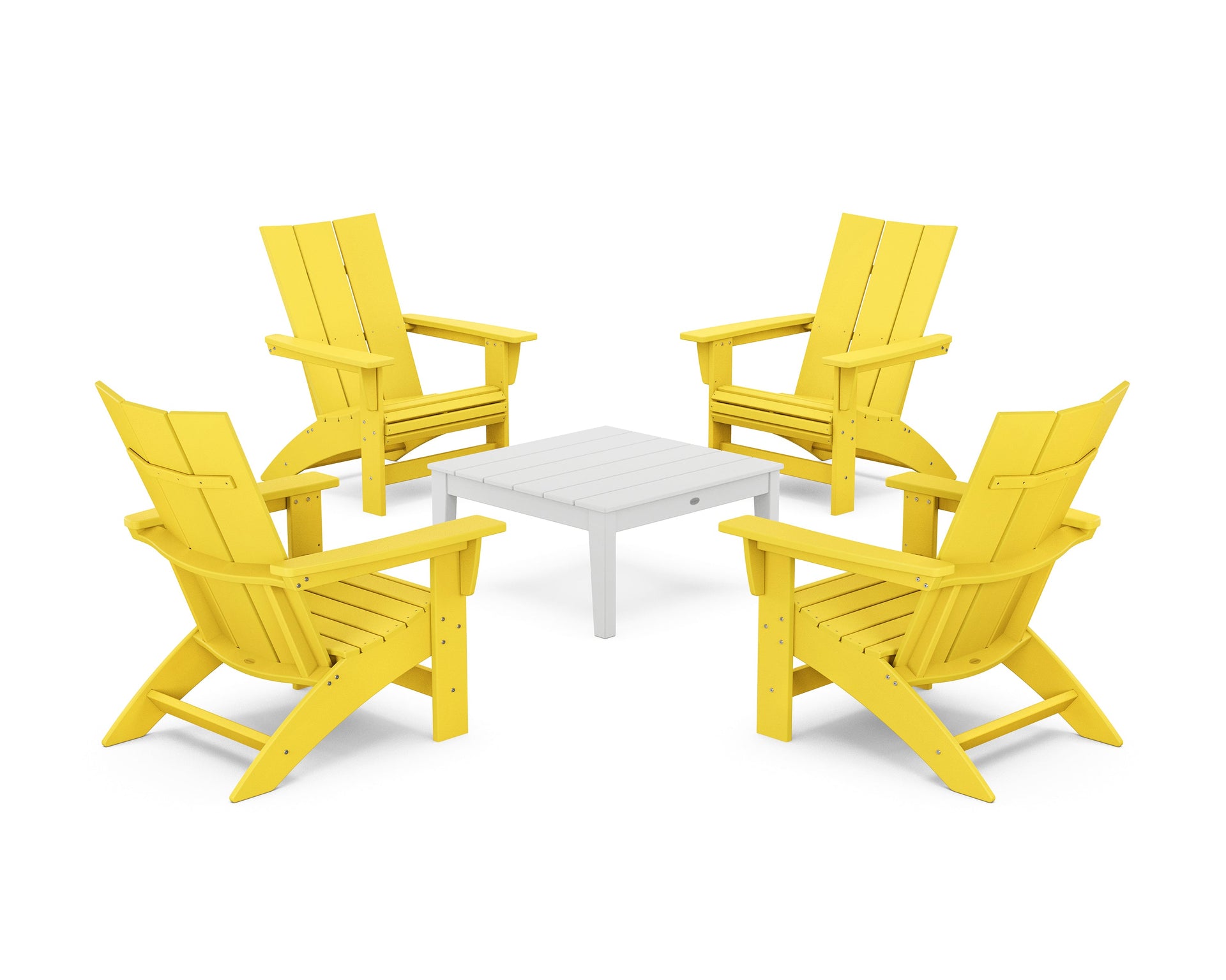 5-Piece Modern Grand Adirondack Chair Conversation Group