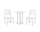 Lakeside Side Chair 3-Piece Round Bistro Dining Set