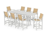 Coastal 9-Piece Bar Set with Trestle Legs