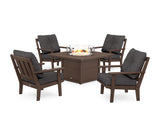 Oxford 5-Piece Deep Seating Set with Fire Pit Table