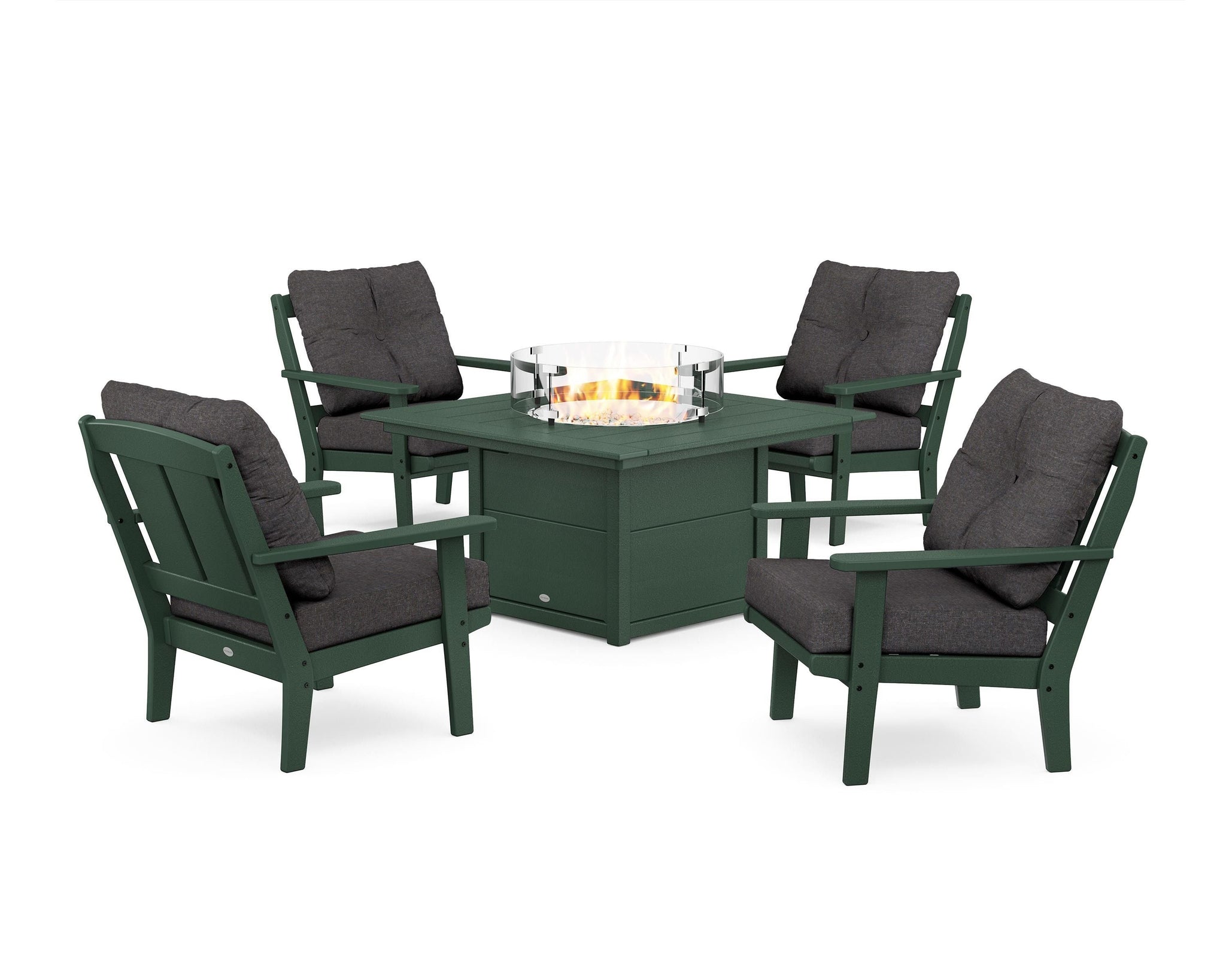 Mission 5-Piece Deep Seating Set with Fire Pit Table