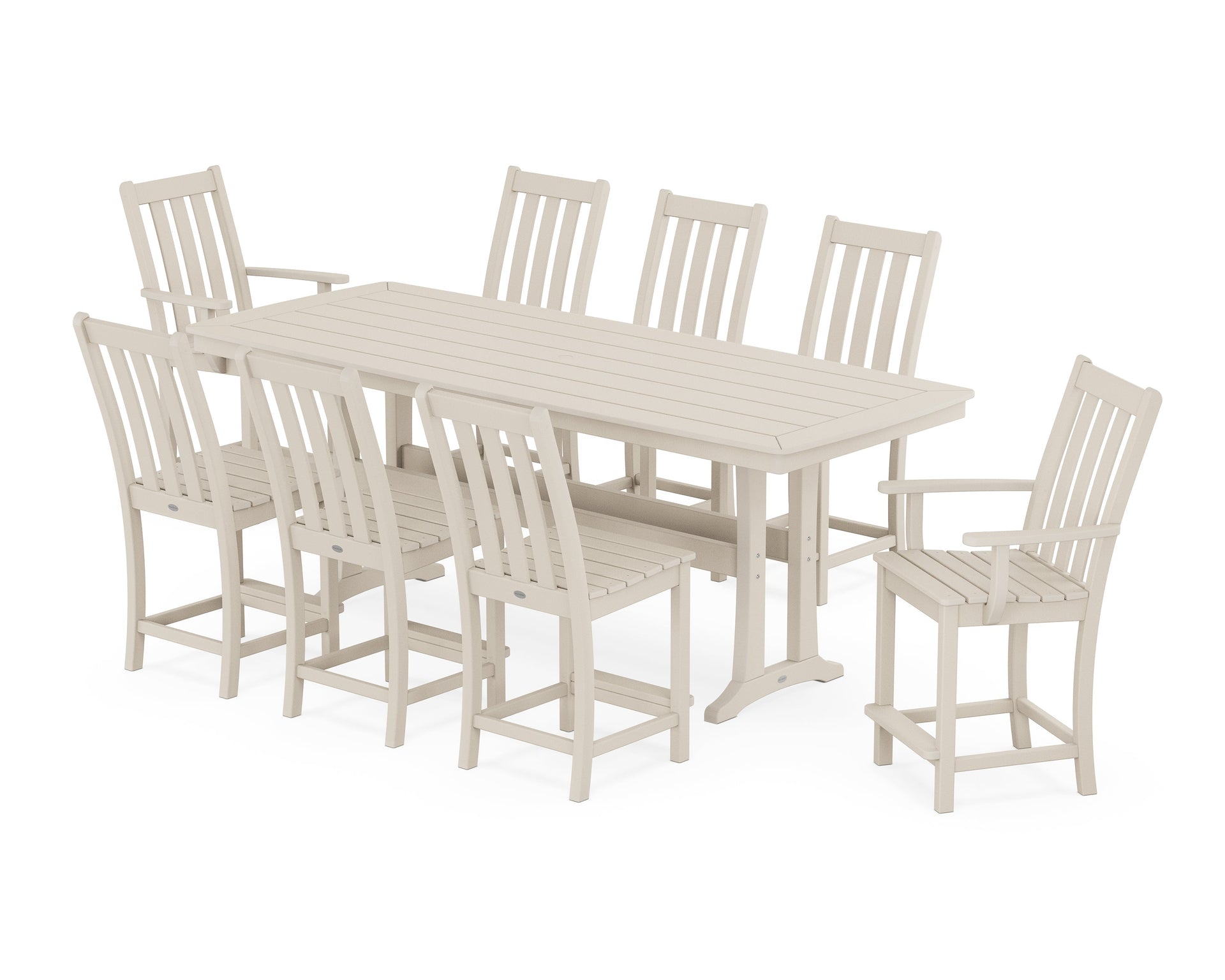 Vineyard 9-Piece Counter Set with Trestle Legs