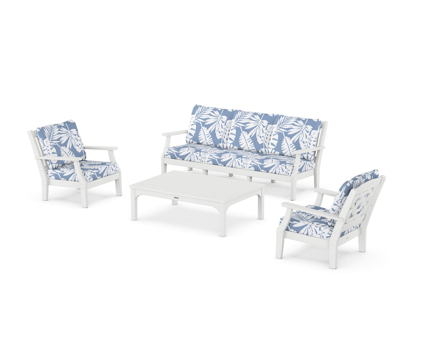 Chinoiserie 4-Piece Deep Seating Set with Sofa