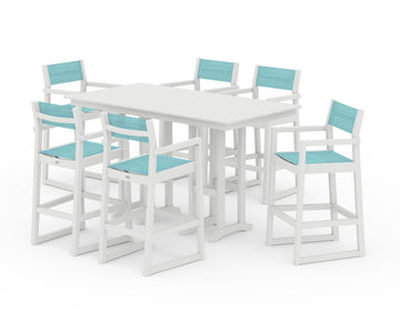 EDGE Sling Arm Chair 7-Piece Farmhouse Bar Set
