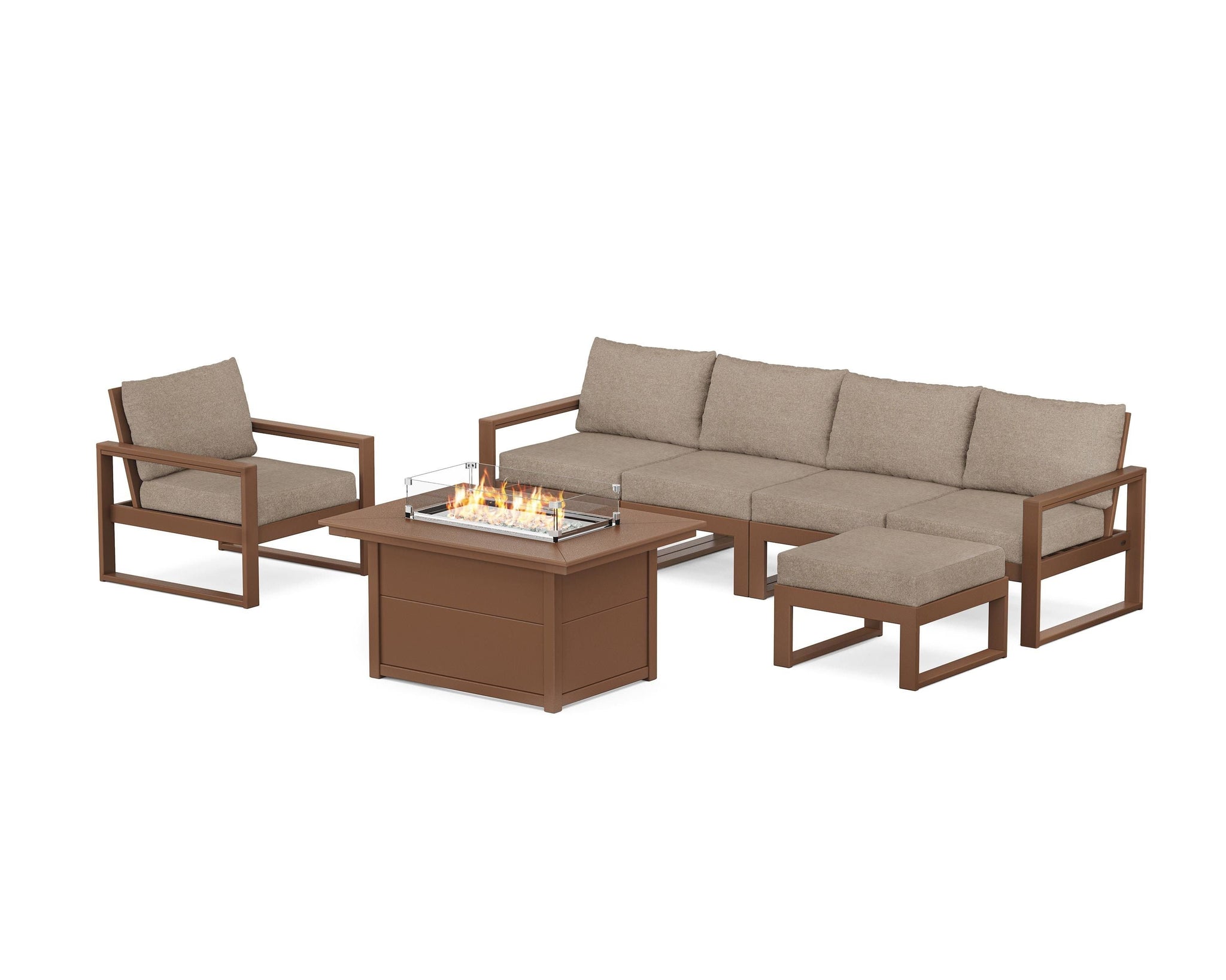 EDGE Sectional Lounge and Fire Pit Set