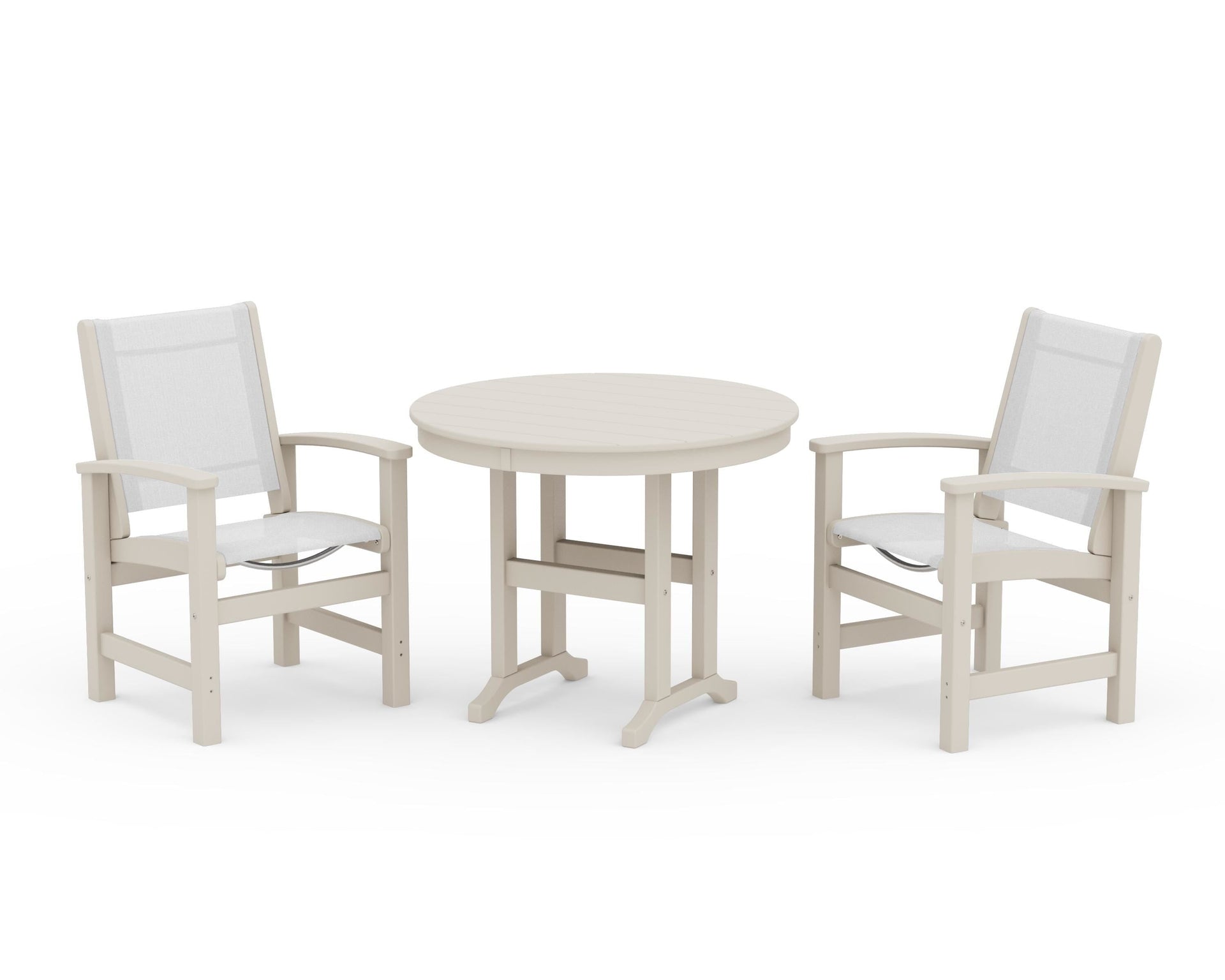 Coastal 3-Piece Round Dining Set