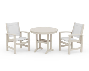 Coastal 3-Piece Round Dining Set